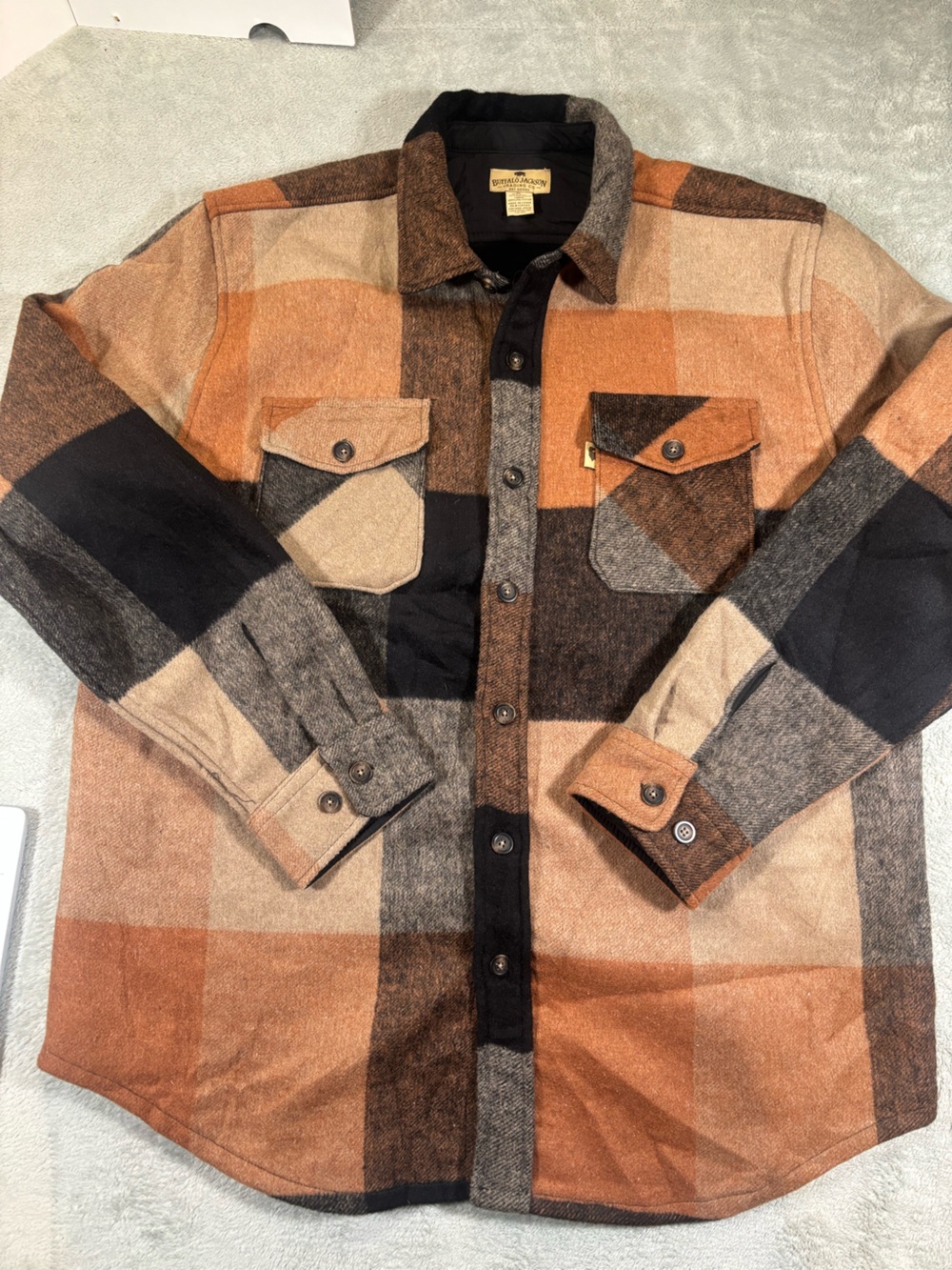 Buffalo Jackson Yukon Wool Shirt Jacket Plaid Sun Valley Mens XL